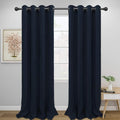 Easy-Going Blackout Curtains for Bedroom, Solid Thermal Insulated Grommet and Noise Reduction Window Drapes, Room Darkening Curtains for Living Room, 2 Panels (52x96 in,Navy)-Ruum Studio Home