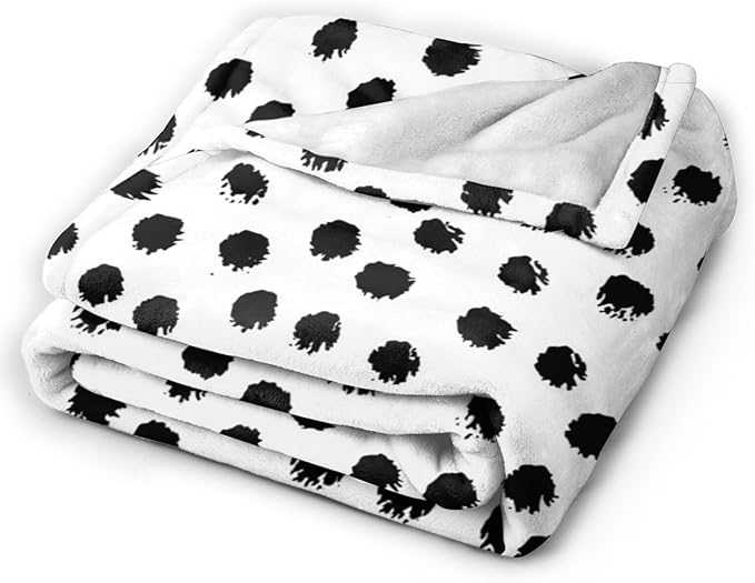 HGOD DESIGNS Polka DotsBlanket, Super Soft Brush Strokes Dots Throw Blanket 50"x60" Blanket for Bed Couch Chair Fall Winter Camping Living Room Office-Ruum Studio Home