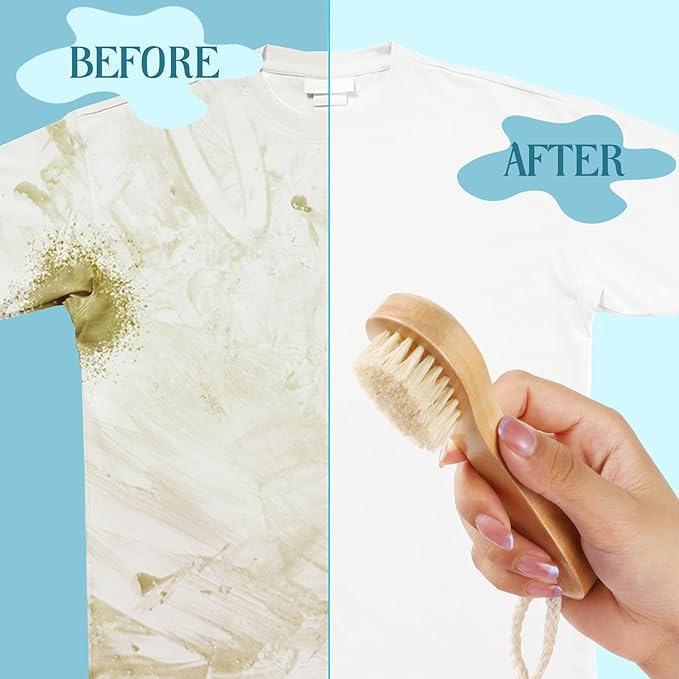 3 Pcs Wood Laundry Stain Brush Stain Remover Brushes with Boar Bristle Small Stain Brush for Clothes for Scrubbing Stains from Furniture Fabric Leather(3 Pcs A)-Ruum Studio Home