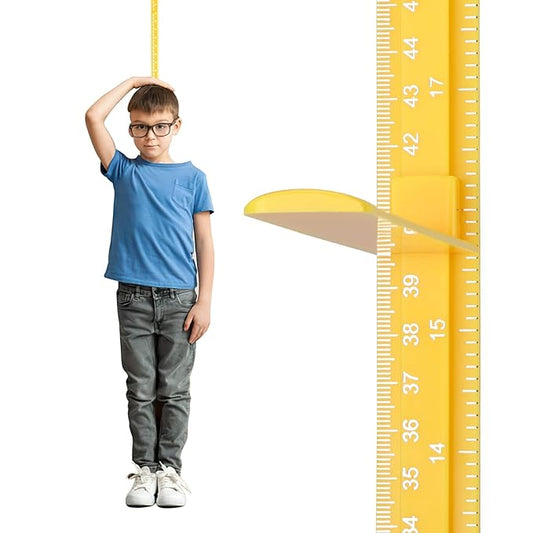 Growth Chart for Wall, Children Height Measurement,3D Removable Growth Height Chart,Splicing Height Ruler for Kids Baby Nursery 79 inch (Yellow)-Ruum Studio Home