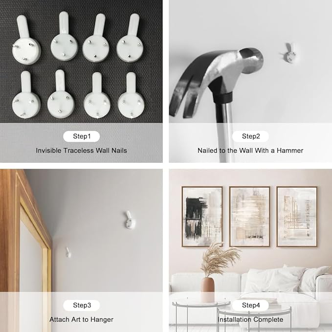 HPINUB Modern Abstract Canvas Wall Art, Set of 3 Framed Art Prints, Black and White Large Wall Painting, 16x24inch Neutral Minimalist Wall Decor for Living Room, Bedroom, Dining Room, Office, Bathroom-Ruum Studio Home