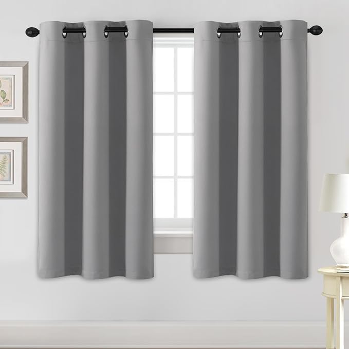 H.VERSAILTEX Blackout Curtains for Bedroom Thermal Insulated Room Darkening Living Room Curtains 63 Inch Long Grommet Privacy Protection Window Curtain Panels/Drapes for Nursery, 2 Panels, Dove Grey-Ruum Studio Home