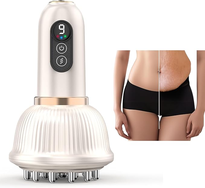 Lymphatic Drainage Massager & Anti Cellulite Massage Tool — Body Sculpting Machinefor Legs, Arms & Belly, Body,Helps Reduce Stretch Marks & Cellulite,with Microcurrent, Light Heat & Vibration-Ruum Studio Home