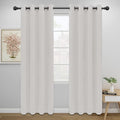 Easy-Going Blackout Curtains for Bedroom, Solid Thermal Insulated Grommet and Noise Reduction Window Drapes, Room Darkening Curtains for Living Room, 2 Panels (52x84 in, Light Linen)-Ruum Studio Home