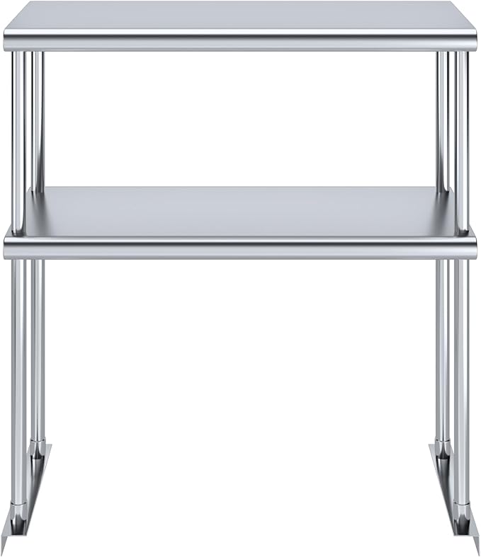 AmGood Double OverShelf Stainless Steel NSF - Many (30" Long x 12" Deep)-Ruum Studio Home