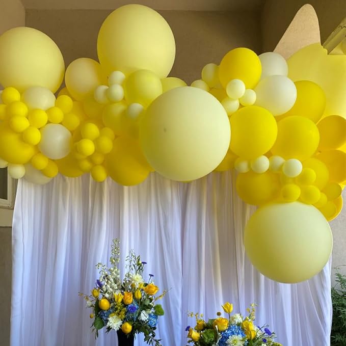130pcs Yellow Balloons Different Sizes 18" 12" 10" 5" Party Latex Balloons for Boys Girls Birthday Baby Shower Gender Reveal Wedding Sunflower Party Decorations-Ruum Studio Home