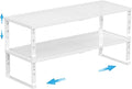 Expandable Spice Rack Kitchen Cabinet Shelf Organizer, Stackable Storage Shelves Racks, Adjustable Counter Shelving for Cabinets, Countertop, Cupboard,Pantry and More(2Packs/White/Large)-Ruum Studio Home