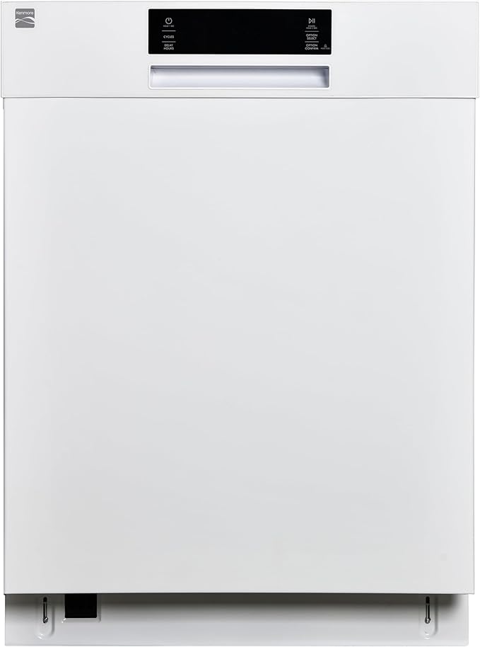 Kenmore 24" Built-in Stainless Steel Tub Dishwasher SmartWash, UltraWash, SmartDry Plus, MoreSpace Adjustable Rack and Leak Detect, Energy Star Certified, White-Ruum Studio Home