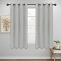 Easy-Going Blackout Curtains for Bedroom, Solid Thermal Insulated Grommet and Noise Reduction Window Drapes, Room Darkening Curtains for Living Room, 2 Panels(52x63 in, Greyish White)-Ruum Studio Home