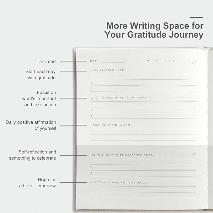 And Per Se Gratitude Journal – Five Minutes a Day to Cultivate Mindfulness, Happiness, Positive Vibes, Affirmations & Self-Reflection – Undated Daily Gratitude Journal for Women & Men (Forest Green)-Ruum Studio Home