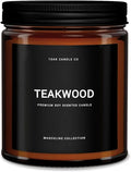 1OAK Scented Candles for Men - Teakwood & Masculine - Soy Wax, Long Burning Premium-Ruum Studio Home