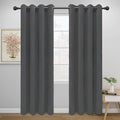 Easy-Going Blackout Curtains for Bedroom, Solid Thermal Insulated Grommet and Noise Reduction Window Drapes, Room Darkening Curtains for Living Room, 2 Panels (52x84 in,Gray)-Ruum Studio Home