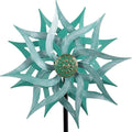 Viveta Metal Wind Spinners,53.5" Kinetic Wind Sculptures,Green Garden Pinwheels Double Layer Windmill for Outdoor Patio Lawn Yard-Ruum Studio Home