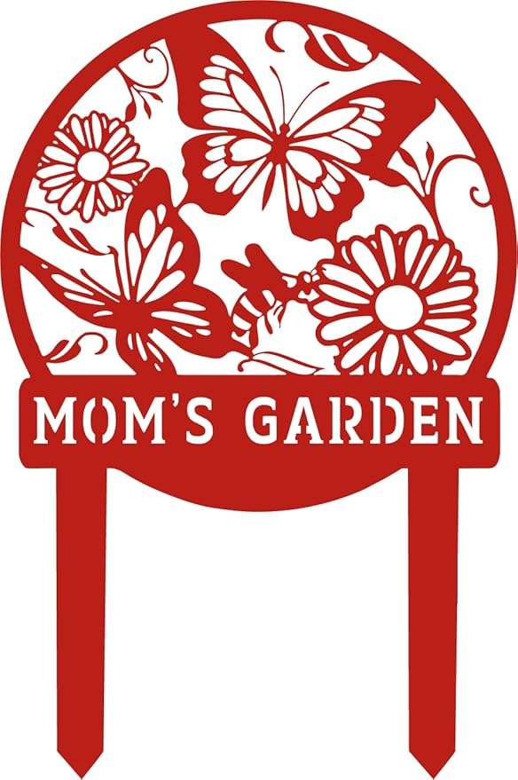 Personalized Butterfly Garden Metal Sign with Stake, Custom Address Plaque Yard Name Sign, Farmhouse Decorations-Ruum Studio Home