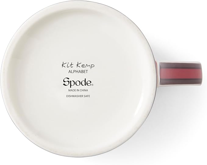 Spode Kit Kemp Alphabet Mug - Letter A Monogram in Fine China, 12oz Ceramic Coffee Cup for Hot Drinks, Personalized Drinkware for Unique Gifts, Dishwasher Safe Tea or Coffee Mug - Gift Box Included-Ruum Studio Home