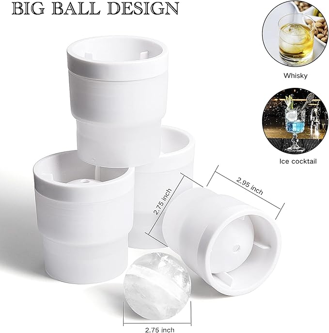 Whiskey Glasses with 4 Iceball molds and a Luxury Box, Old Fashioned Whiskey Glasses, Gifts for Dad from Daughter Son Kids, Best Father Ever Whiskey Glass, Gifts for Husband-Ruum Studio Home