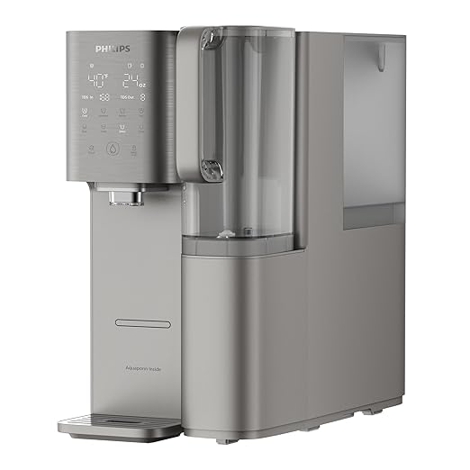 Reverse Osmosis Water Filter Countertop, Philips 40°F Cold Water Countertop RO System 6 Stage Filtration with UV Light, Instant Boiling Water 6 Temperature Settings NSF/ANSI 372 Certified, TDS Monitor-Ruum Studio Home