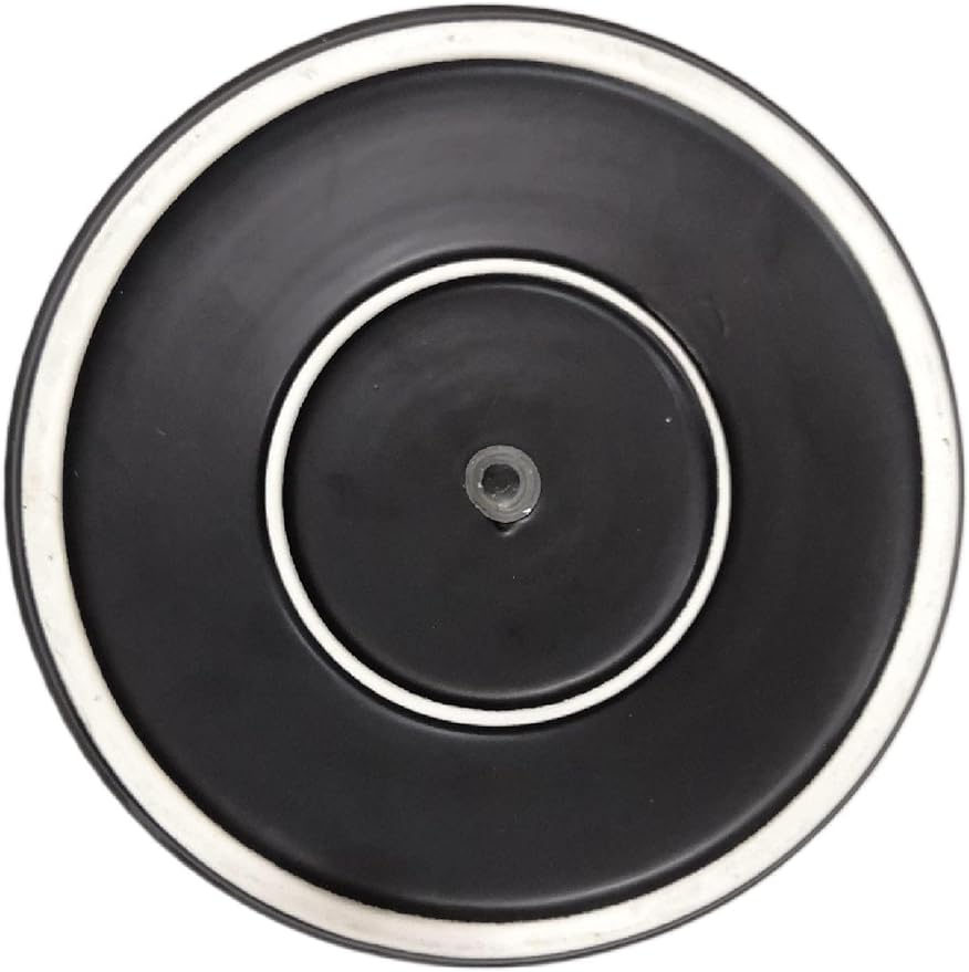 Amazon Basics Fluted Ceramic Round Planter, 10-inch, Black-Ruum Studio Home