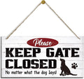 Warning Signs, Keep Gate Closed Dog Sign, Decorative Wood Hanging Wood Plaque, Warning Animal Dog Sign, Funny Novelty Caution Dog Sign, Dog Owner Home Decor, Door Gate Hanger Outdoor-Ruum Studio Home