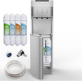 Self Cleaning Bottleless Water Cooler Dispenser with 4 Stage Water Filter 3 Temperature Settings Silver-Ruum Studio Home