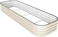 DaisyVibe Raised Garden Bed Kit, Planter Raised Garden Boxes Outdoor, Oval Large Metal Raised Garden Beds for Vegetables Flowers (White, 6.5ftx2ftx1ft)-Ruum Studio Home