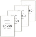 HAUS AND HUES 20x30 Picture Frames Set of 4 - Poster Frames 20x30, 20x30 Inch Frames, Poster Frames 20 X 30 Inches, 20 X 30 Wood Frames, 20x30 Photo Gallery Wall Frame Set (White Frame)-Ruum Studio Home