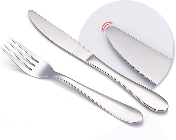 VANRA 4-Piece Children Knives Set Stainless Steel Kids Dinner Knife Child Silver Cutlery Set 6.8-inch (4 knives)-Ruum Studio Home