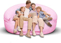 Bean Bag Chair for Adults 6FT,Soft Removable Cover for Teens/Girls Bedroom,Fluffy Giant Round Floor Beanbag Lounger Chairs (No Filler,Pink)-Ruum Studio Home