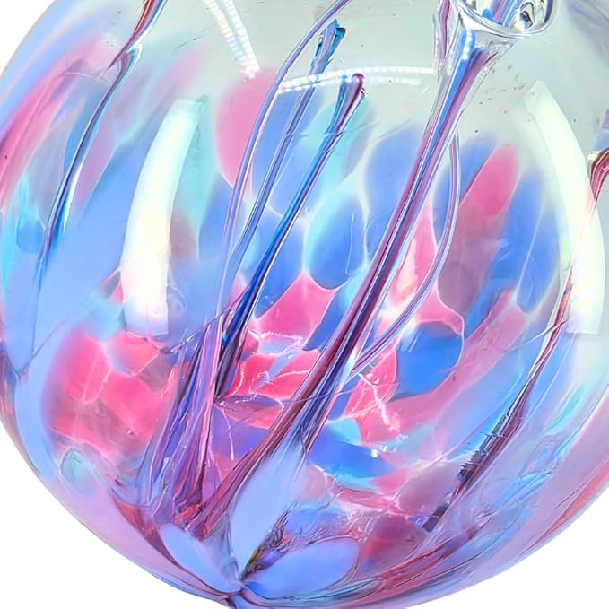 Luke Adams Handmade Glass Gazing Balls for Garden on Clearance – Hand Blown Glass Gazing Ball for Yard Décor – Decorative Garden Globe (Hydrangea)-Ruum Studio Home