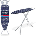Classic 4-Leg Ironing Board with Iron Rest - Freestanding Full Size Iron Board for Clothes Pressing and Steaming with 43" x 14" Surface - Blue Arrows-Ruum Studio Home
