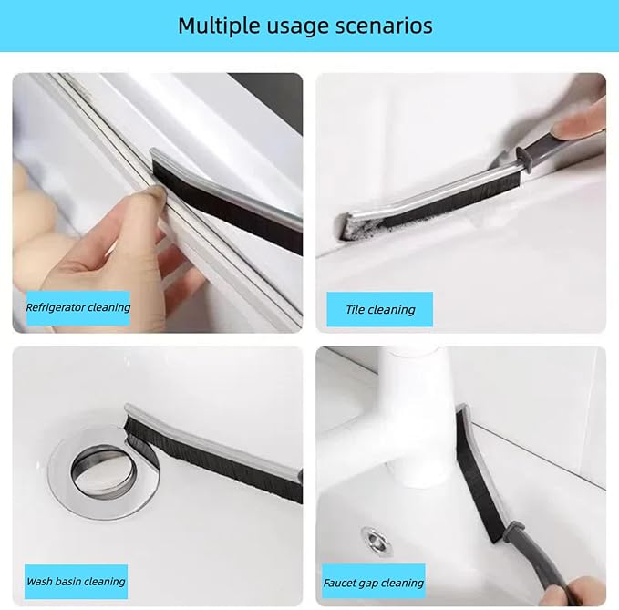 Crevice Cleaning Brush, Multifunctional Cleaning Brush Tool, Bathroom Gap Brush,Grout Brush, Cleaning Tools for Toilet, Bathrooms, Kitchens, Bathtub, Faucets, Sink, Windows，12pcs-Ruum Studio Home