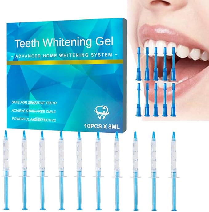 10pcs 3ml Teeth Whitening Gel Syringes, Refills 35% CP Bleaching Gel Kit Tooth Whitener Gel for Home Use-Ruum Studio Home