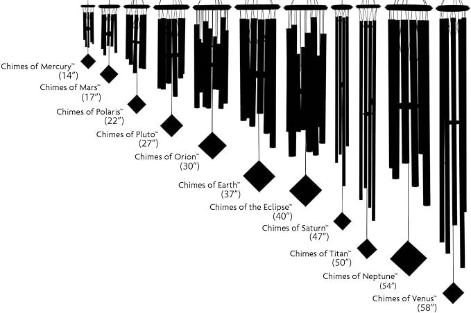 Woodstock Chimes Neptune Wind Chime for Outside 54" Large Evergreen, Deep Tone Sound for Outdoor Garden, Patio, Porch Decor, Encore Collection DCE54-Ruum Studio Home