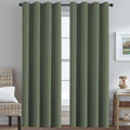 H.VERSAILTEX Premium Blackout Thermal Insulated Room Darkening Curtains for Bedroom/Living Room - Classic Grommet Top (2 Panels, Bronze Green, 52 Inch by 84 Inch)-Ruum Studio Home