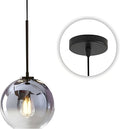 KCO Lighting Mercury Glass Pendant Light Fixtures Mid Century Modern Silver Kitchen Island Pendant Lights Ceiling Hanging Black Large Globe Pendant Light for Living Room Dining Room-Ruum Studio Home