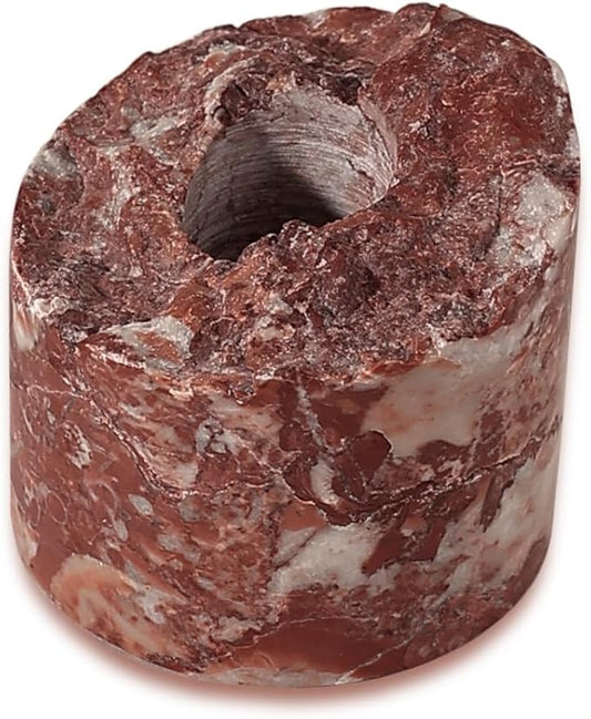 Travertine Candle Holder - Handmade Marble Candlestick Holder for Taper Candle - Vintage Small Stone Candle Sticks Holder Decor for Table Centerpieces, Wedding, Party, Fits 3/4 Inch Thick Candle-Ruum Studio Home