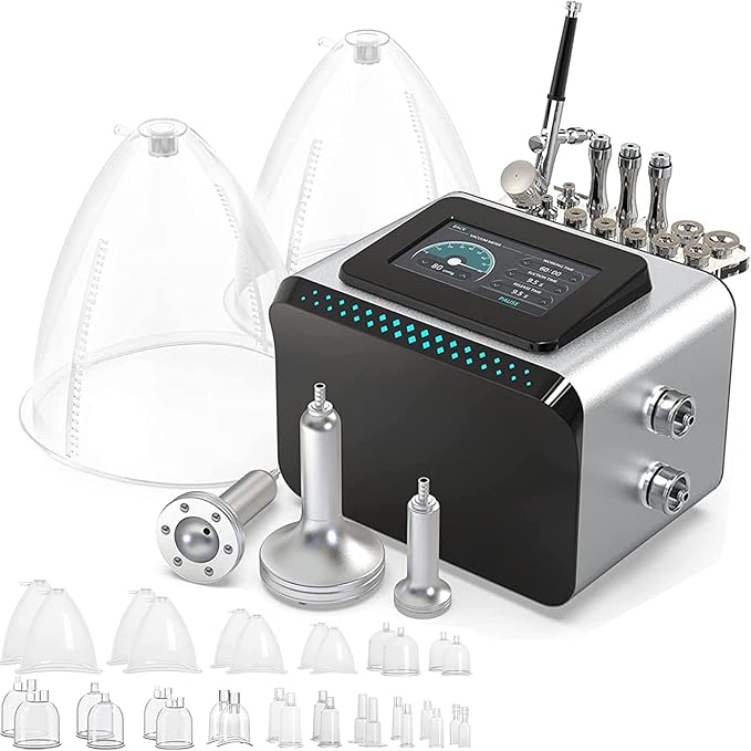 Meifuly Vacuum Therapy Machine, 3 in 1 Vacuum Cupping Sets, Skin Care and Airbrush Machine, with 1800ML and 1500ML Large Cups, 0-80 cmHg, 5 inch Touch Screen-Ruum Studio Home