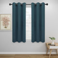Easy-Going Blackout Curtains for Bedroom, Solid Thermal Insulated Grommet and Noise Reduction Window Drapes, Room Darkening Curtains for Living Room, 2 Panels (34x54 in, Bluestone)-Ruum Studio Home