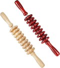 Liitrton Manual Wooden Fascia Massage Roller Trigger Points for Release Cellulite Sore Muscle Blasting (White+Red)-Ruum Studio Home
