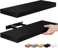 Sorbus Floating Shelves for Wall, Bathroom Shelves Wall Mounted for Kitchen, Bedroom, Bathroom Storage Over Toilet, Hanging Book Shelf for Wall Home Decor Living Room (Black, 2 Pack)-Ruum Studio Home