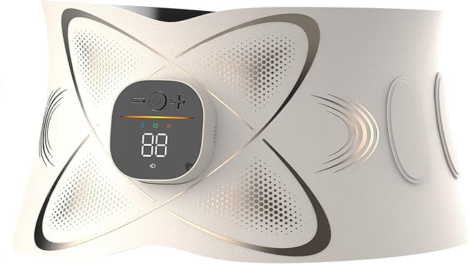 Abs Stimulator Abdominal, ab Belt Muscle Stimulator with Heat for Belly Fat Loss, Stomach Cellulite Melting, Postpartum Care Smooth & Firming, Lower Back Massager for Pain Relief Women Men Gifts-Ruum Studio Home