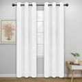 Easy-Going Blackout Curtains for Bedroom, Solid Thermal Insulated Grommet and Noise Reduction Window Drapes, Room Darkening Curtains for Living Room, 2 Panels (34x84 in, White)-Ruum Studio Home
