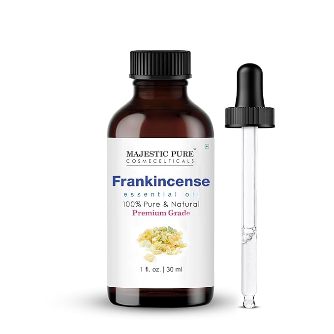 Majestic Pure Frankincense Essential Oil with Glass Dropper - 1 Fl Oz - 100% Pure and Natural Frankincense Oil - Premium Grade Essential Oils for Diffuser, Aromatherapy, Soap and Candle Making-Ruum Studio Home