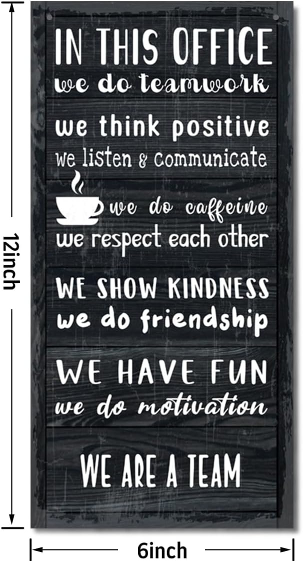 We Are A Team Office Signs Decor, In This Office Sign, Hanging Wood Sign Office Décor, Motivational Quotes Wall Décor, Office Wall Art, Human Resources Office Wall Décor, Team Gift, Gift for Leader A1-Ruum Studio Home