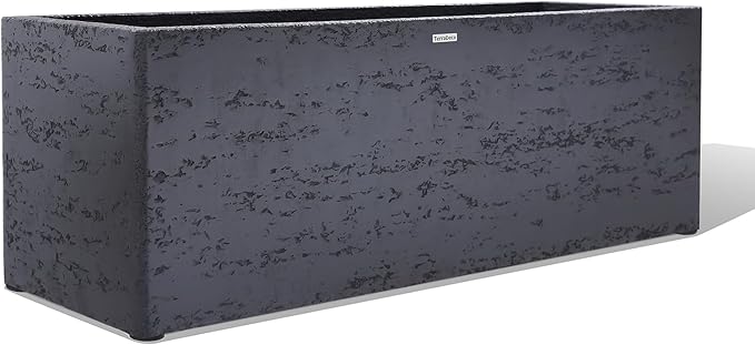 42 Inch Rectangular Concrete Planter（42Lx14Wx15H，58 Pounds）,Durable All-Weather Use with Drainage Holes,Large Rectangular Planter for Outdoor Indoor Plants-Ruum Studio Home