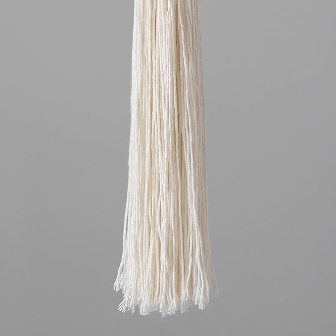 Macrame Wall Hanging Boho Decor Yarn Wall Art Small Sphericity Cotton Textile Tassel Hanging Fiber Art for Living Room Bedroom 27'' L x 2.3'' W-Ruum Studio Home