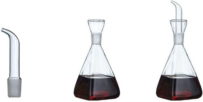 ELETON Olive Oil Dispenser Borosilicate Glass Bottle - 8 oz 250ml Non Drip Dispenser - Leak Proof Pourer Vinegar Drizzler Cruet - Easy Clean Drip Free Bottles for Kitchen-Ruum Studio Home