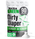 Rockin' Green Laundry Detergent, Plant based, All Natural Laundry Detergent Powder, Vegan and Biodegradable Odor Fighter, Safe for Sensitive Skin (Baby Cloth Diaper 90 Loads Unscented)-Ruum Studio Home