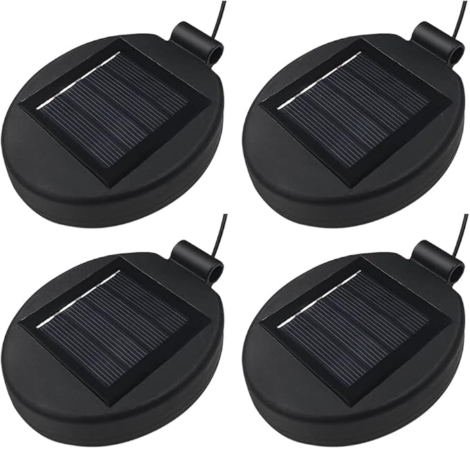 Solar Lantern Top LED Panel Lantern Lid Lights Replacement Part for Outdoor Flower DIY Solar Flower Lights Garden Patio Decor (4PCS)-Ruum Studio Home