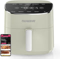 Nuwave Brio Plus Air Fryer 8 Qt, New & Improved, PFAS-FREE, 7 Digital One-Touch Cook Functions that AIR FRY, BAKE, ROAST, DEHYDRATE, TOAST, REHEAT, PREHEAT, 150 Presets, 50°F~400°F (Cream)-Ruum Studio Home